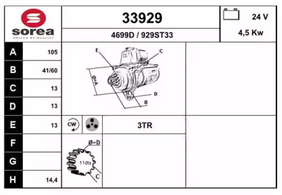 Стартер EAI 33929