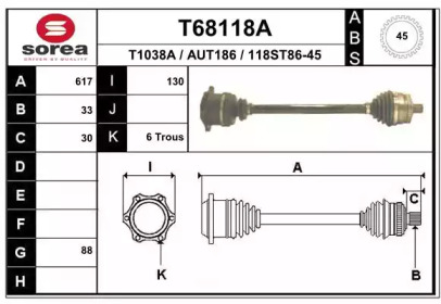 Вал EAI T68118A