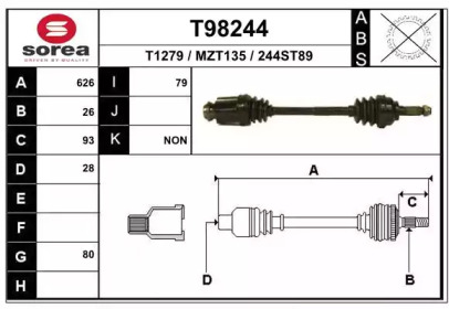 Вал EAI T98244