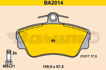 Комплект тормозных колодок BARUM BA2014