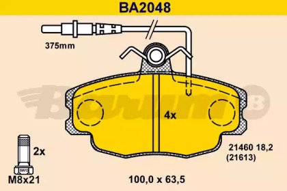 Комплект тормозных колодок BARUM BA2048