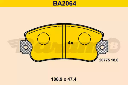 Комплект тормозных колодок BARUM BA2064