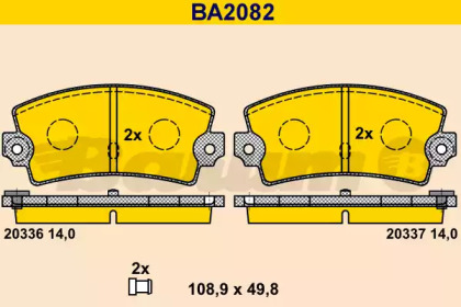 Комплект тормозных колодок BARUM BA2082