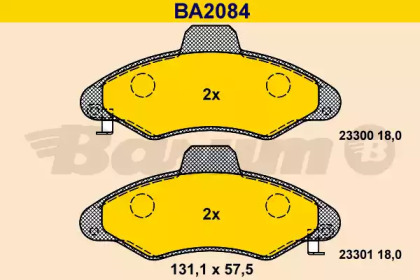 Комплект тормозных колодок BARUM BA2084