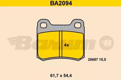 Комплект тормозных колодок BARUM BA2094