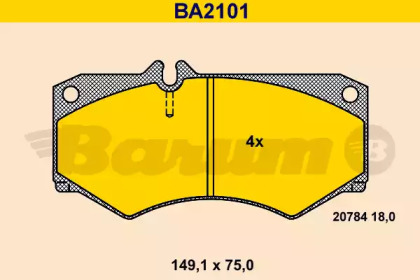 Комплект тормозных колодок BARUM BA2101