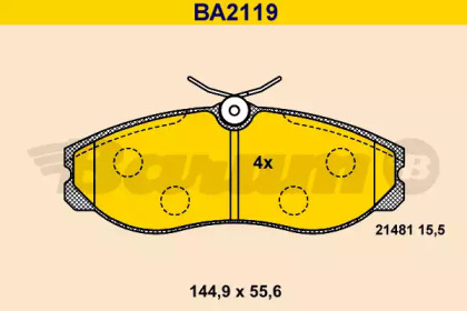 Комплект тормозных колодок BARUM BA2119