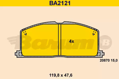 Комплект тормозных колодок BARUM BA2121