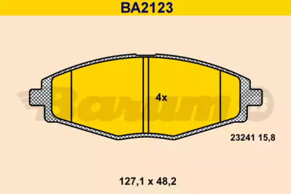 Комплект тормозных колодок BARUM BA2123