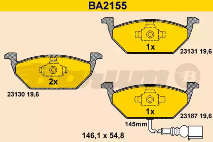 Комплект тормозных колодок BARUM BA2155