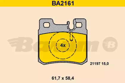 Комплект тормозных колодок BARUM BA2161