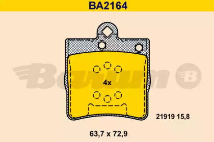 Комплект тормозных колодок BARUM BA2164