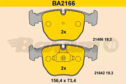 Комплект тормозных колодок BARUM BA2166