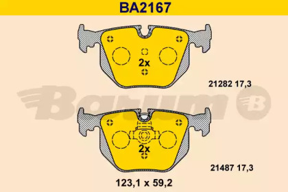 Комплект тормозных колодок BARUM BA2167