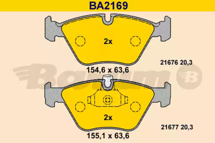 Комплект тормозных колодок BARUM BA2169