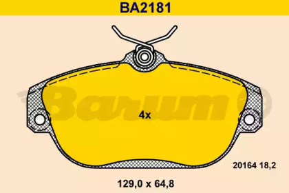 Комплект тормозных колодок BARUM BA2181