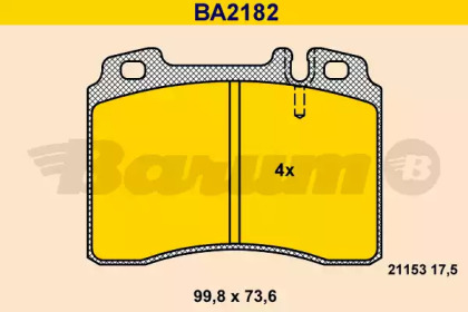 Комплект тормозных колодок BARUM BA2182