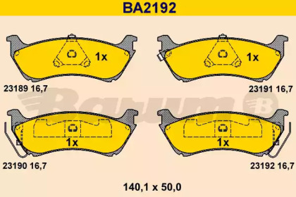 Комплект тормозных колодок BARUM BA2192