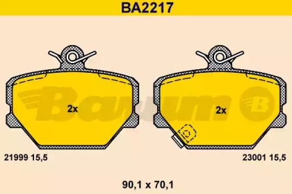 Комплект тормозных колодок BARUM BA2217