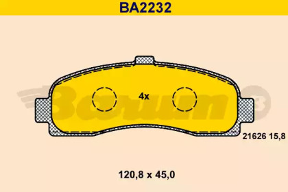 Комплект тормозных колодок BARUM BA2232