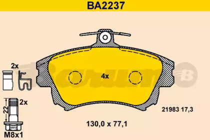 Комплект тормозных колодок BARUM BA2237