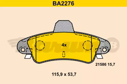 Комплект тормозных колодок BARUM BA2276