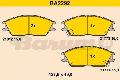 Комплект тормозных колодок BARUM BA2292