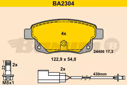 Комплект тормозных колодок BARUM BA2304