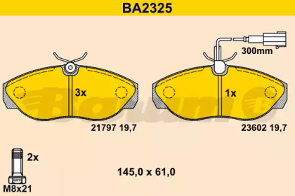 Комплект тормозных колодок BARUM BA2325