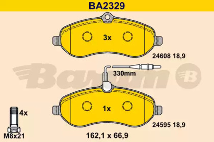 Комплект тормозных колодок BARUM BA2329