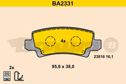 Комплект тормозных колодок BARUM BA2331