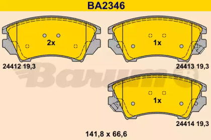 Комплект тормозных колодок BARUM BA2346