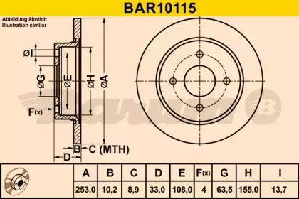 Тормозной диск BARUM BAR10115