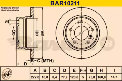 Тормозной диск BARUM BAR10211