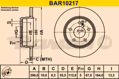 Тормозной диск BARUM BAR10217