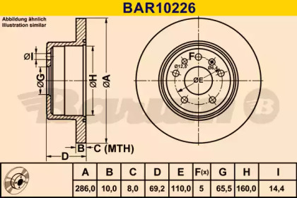 Тормозной диск BARUM BAR10226