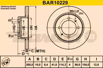 Тормозной диск BARUM BAR10229