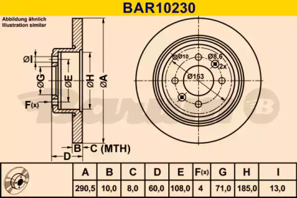 Тормозной диск BARUM BAR10230