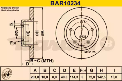 Тормозной диск BARUM BAR10234