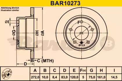 Тормозной диск BARUM BAR10273