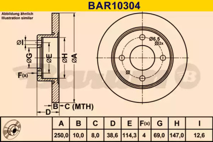 Тормозной диск BARUM BAR10304