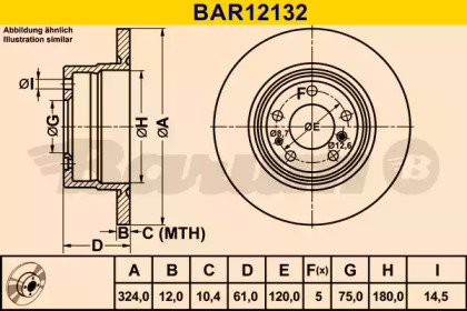 Тормозной диск BARUM BAR12132