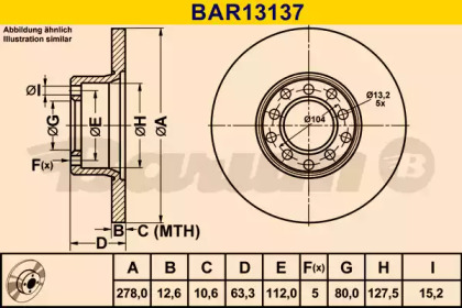 Тормозной диск BARUM BAR13137