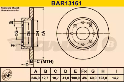 Тормозной диск BARUM BAR13161