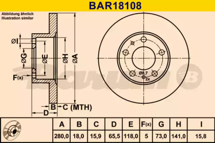 Тормозной диск BARUM BAR18108