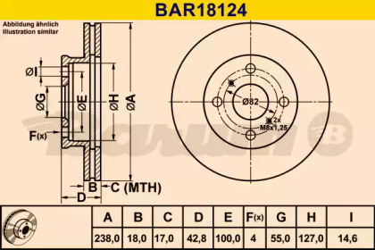 Тормозной диск BARUM BAR18124