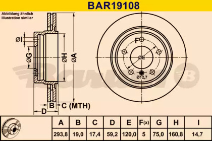 Тормозной диск BARUM BAR19108