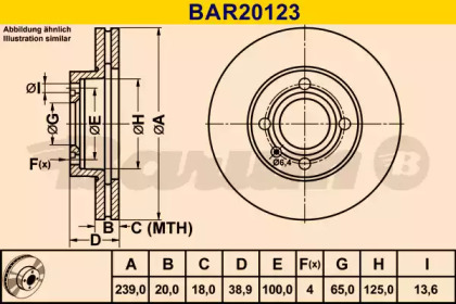 Тормозной диск BARUM BAR20123