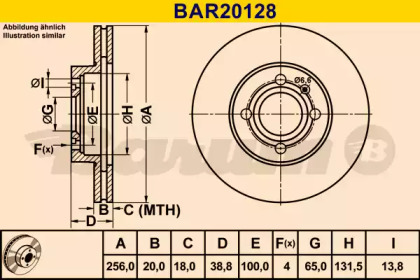 Тормозной диск BARUM BAR20128