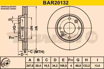 Тормозной диск BARUM BAR20132